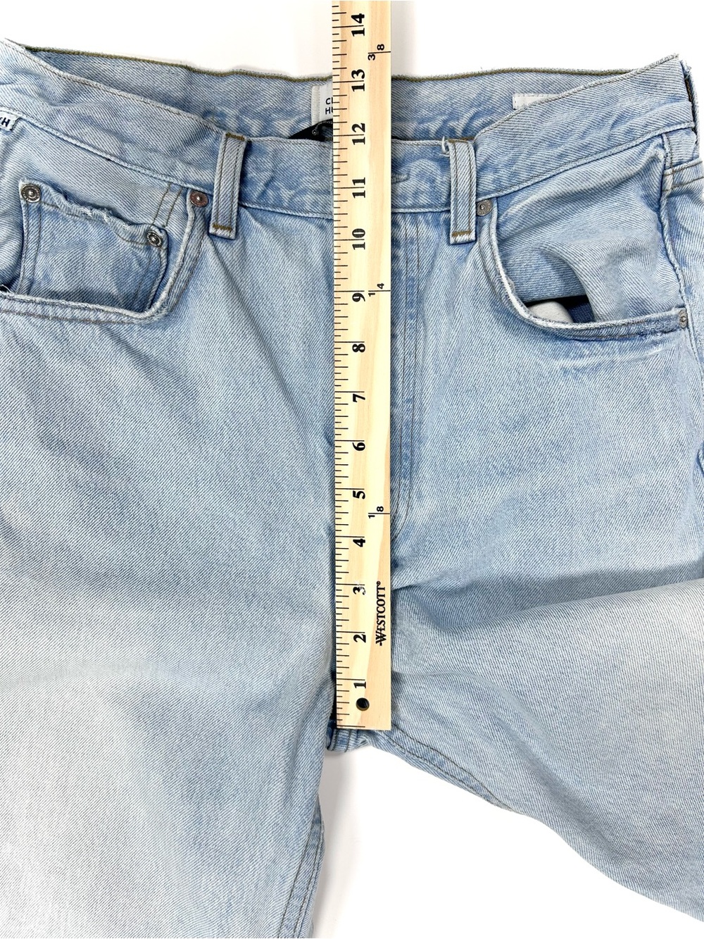 Citizens of Humanity Ayla Wide Leg Crop Jean Women’s 26 Light Blue Wash - Picture 11 of 14